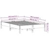 VidaXL Bed Frames, Slat Base On Legs, Indoor Double Bed, Adult Bed, Bedroom Furniture, Modern, 842699