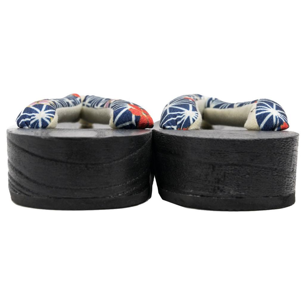 Geta Burnt Paulownia Black [KYOETSU] Clogs, Wood, Base, Women's (S, 15)