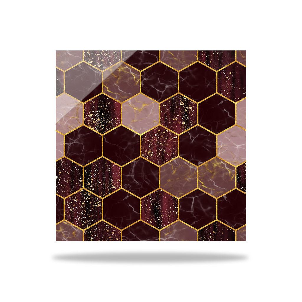 

10 шт. Роскошная шестиугольная глянцевая наклейка на плитку для кухни, фартук, маслостойкая ванная комната, водонепроницаемая, домашний декор, настенные наклейки, пилинг, художественная роспись 30*30cmX10Pcs