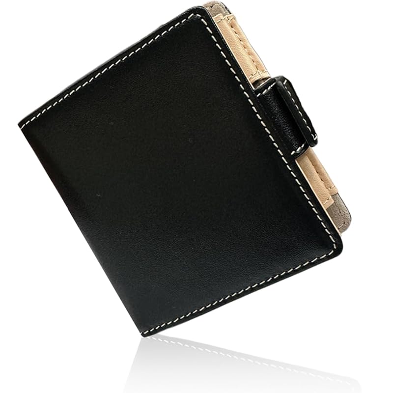 

[FRANK GERALD] wallet bifold genuine leather Thin large capacity light small mini wallet Skimming prevention compact coin purse card storage magnetic