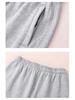 Women's Grey Cotton Fleece Sweatpants, 2025 Spring/Autumn Casual Style