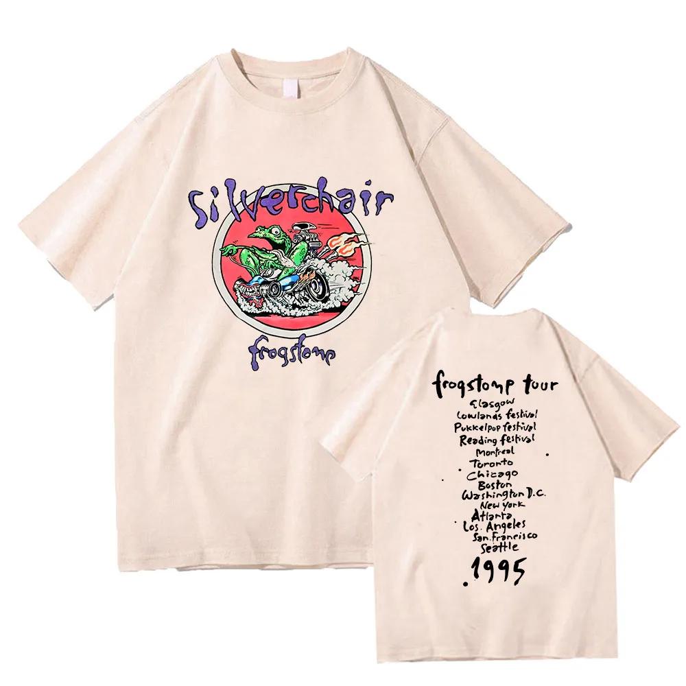 

Cotton WomenUnisex Teeshirt Silverchair Frogstomp 1995 Tshirts High Quality Cotton Comfortable Tshirts Summer Casual Camisetas S