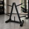 Barbell and Plate Weight Rack Space-Saving Freestanding Gym Storage with