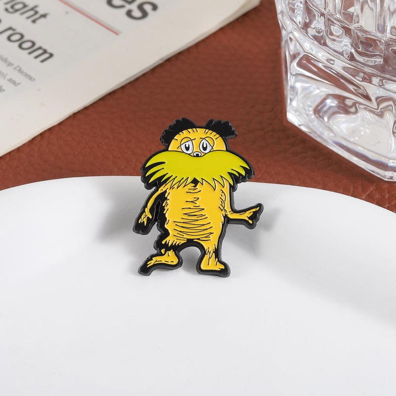 Xiaomi Cartoon Children's Novel The Lorax Enamel Pins Forest Guardian Character Brooches Backpack Lapel Badge Jewelry Friends Gifts