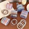 8Pcs Hair Bands, Elastic Hair Ties, Hair Accessories for Girls, Cotton Bands Soft Woven Ponytail Holders for Thick Hair and Curly Hair