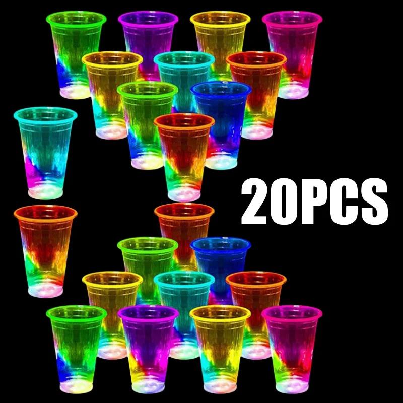 

Светодиодный светящийся пивной бокал, мигающие стаканы для вечеринок, светящиеся в темноте для дней рождений, свадеб, концертов, барбекю, пляжа, DJ-мероприятий