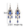 Vintage Palace Style Dangle Earrings for Women Acrylic Water Drop Tassel Earring Female Ethnic Jewelry Accessories