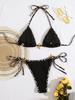 Triangle Cup Tie Starfish Decor Sexy Bikini Two Piece Set Elegant