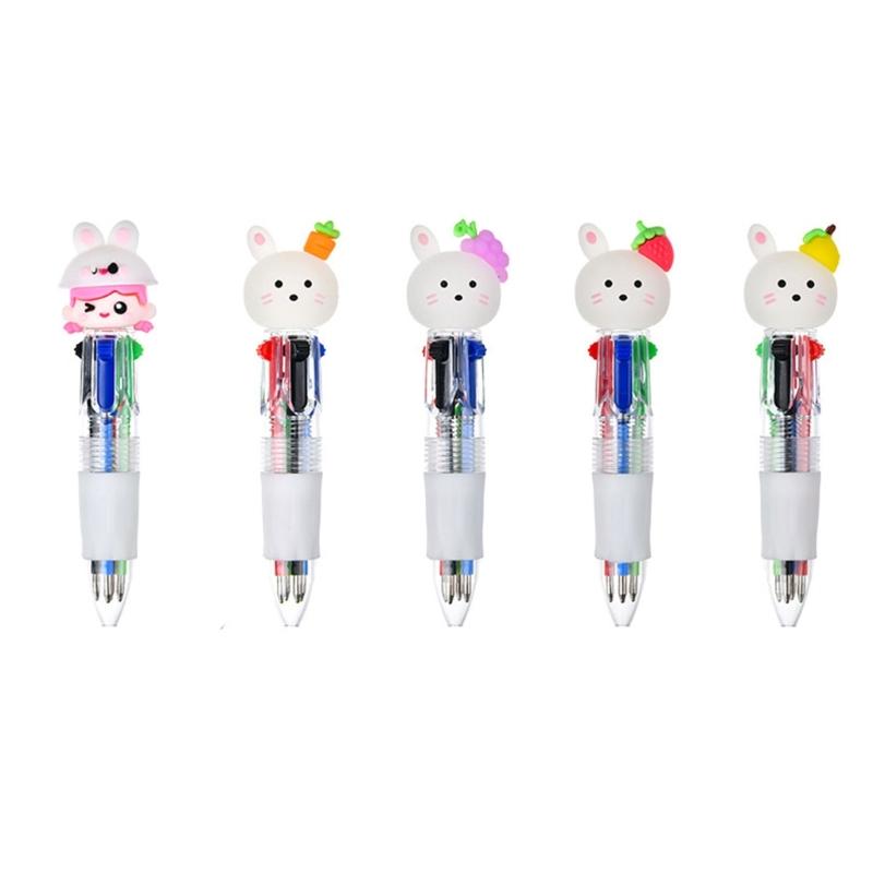 

Multicolored Ballpoint Pen 4-Color-in-1 Writing Pens Retractable Multicolored Pens for Journaling Color Coding