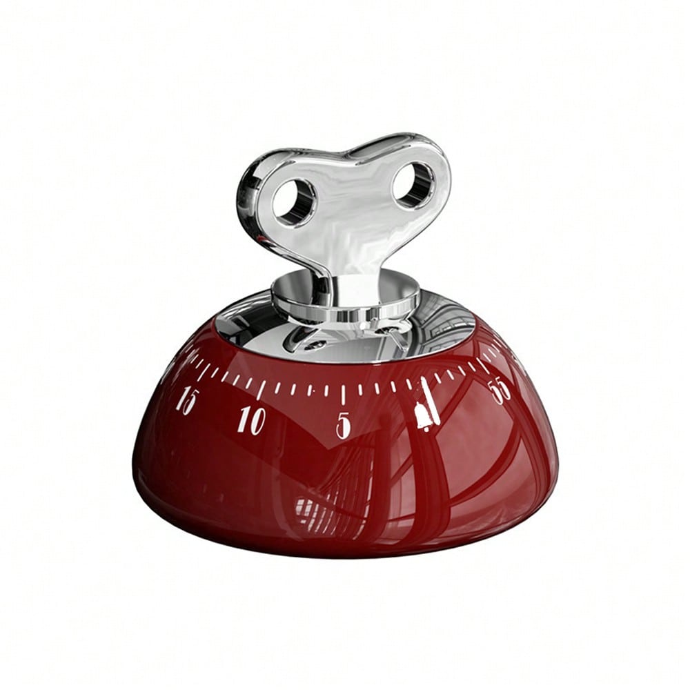 Kitchen Magnetic Timer, Mechanical Timer Without Battery Red