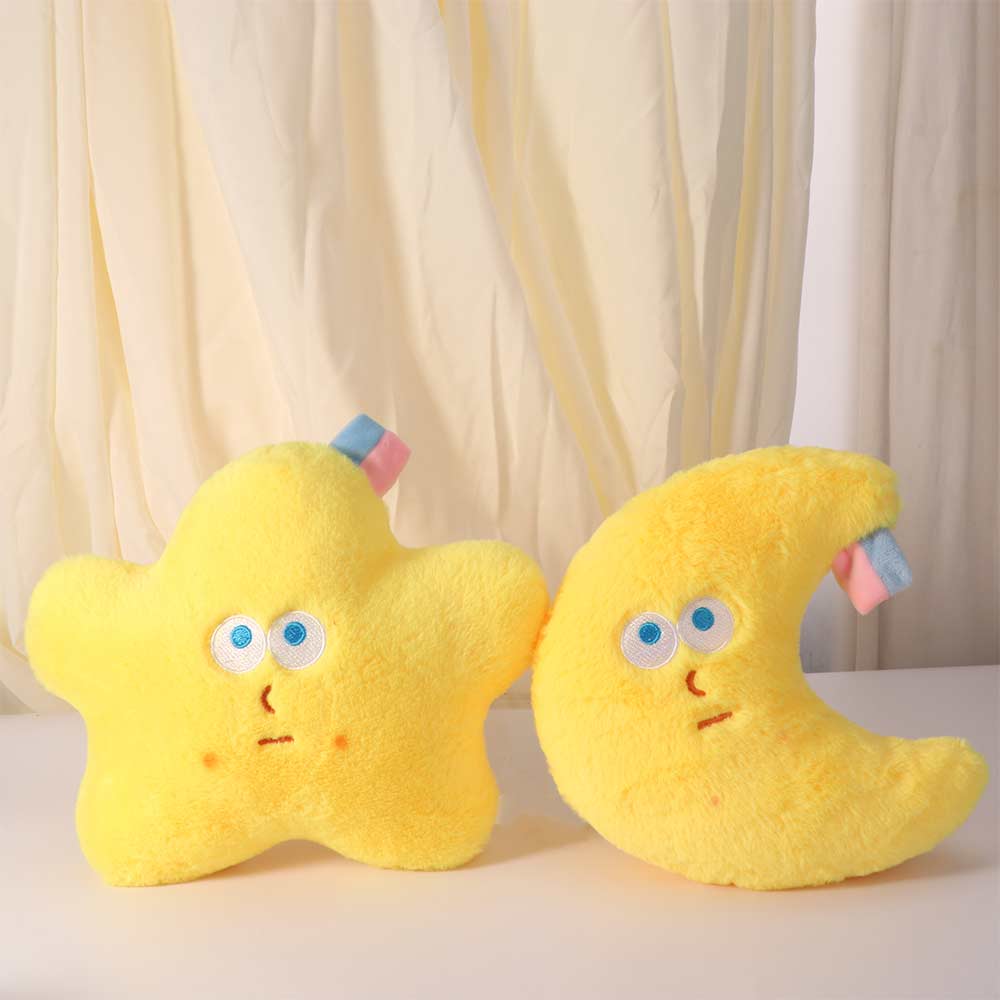 Soft Star Moon Plush Toy PP Cotton Plush Star Moon Stuffed Toy Children Girl