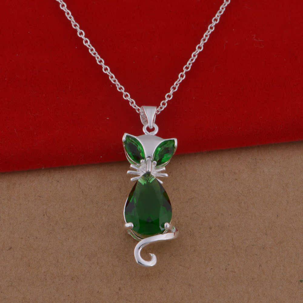 

Ожерелье из стерлингового серебра 925 пробы с бриллиантами Fox - корейский стиль