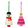 Yousheng DIY Button Christmas Ornament Kit Stacked Colorful Buttons Christmas Snowman/Santa/Angel/Tree Craft Making Set for Holiday Decor