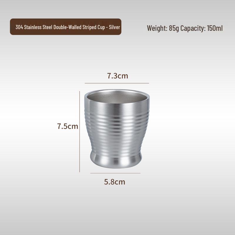 Korean Style 304 Stainless Steel Double-Walled Large Capacity Beer and Beverage Mug