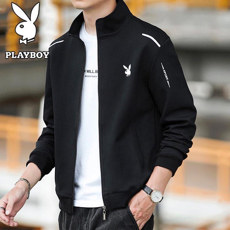 Playboy Men's Stand-Collar Casual Jacket