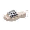 Fashion Big Crystal Chunky Platform Wedge Sandals Women Summer 2025 Thick Bottom Shiny Gem Slides Woman Slip On Mules Sandalias De Mujer