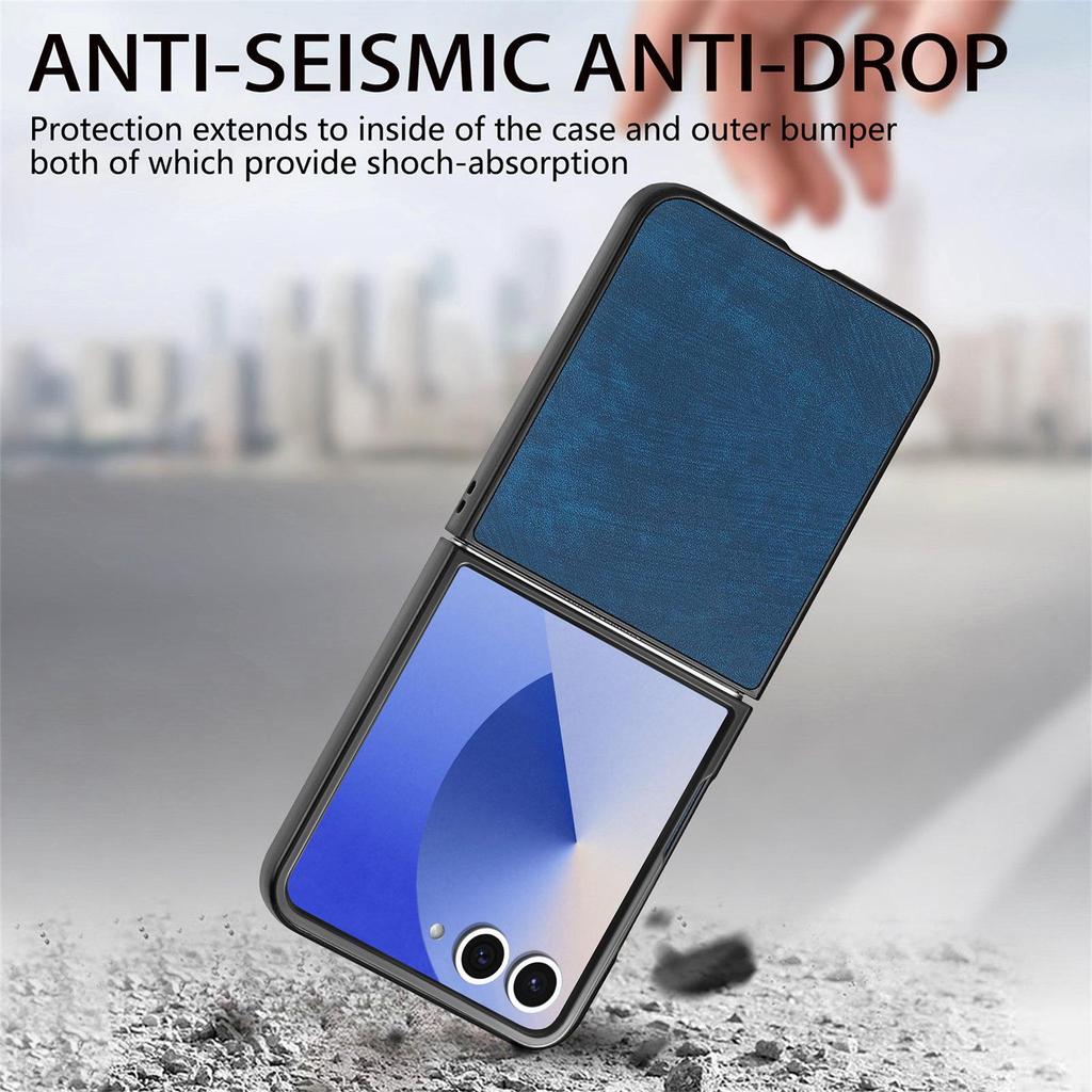 Samsung Galaxy Z Flip 7/6 Drop-Proof Foldable Leather Phone Case