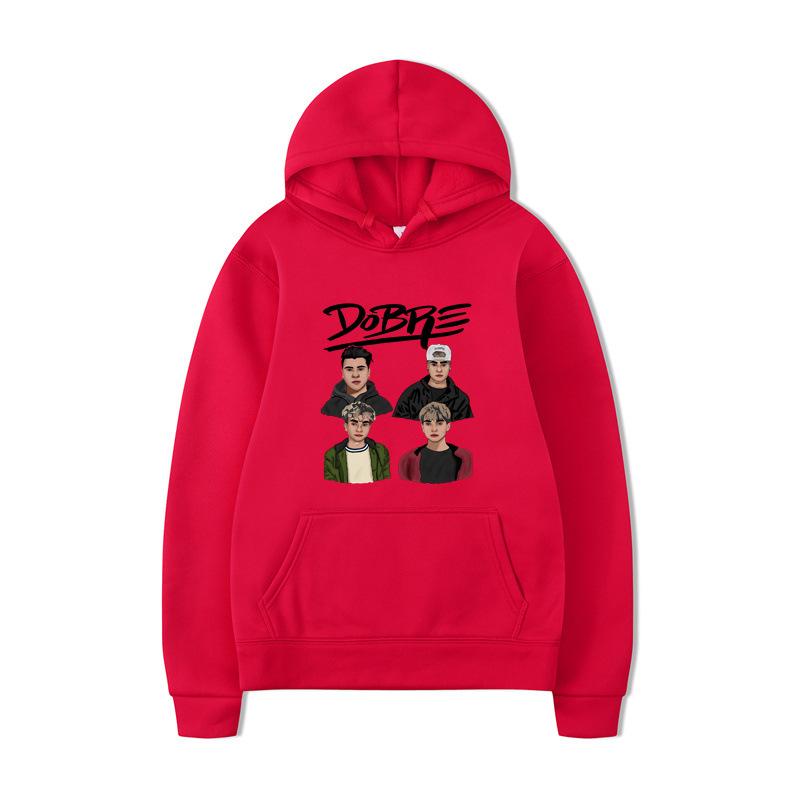 Autumn Winter DOBR Letter Print Men's Hoodie Vintage Unisex Pullover Men Vintage Graphic Hoody Tops Oversize Clothing