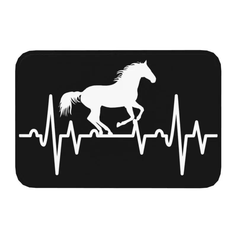 Fishing Heartbeat Doormat Anti-Slip Bathroom Kitchen Mat Toilet Floor Door Entrance Carpet Rug
