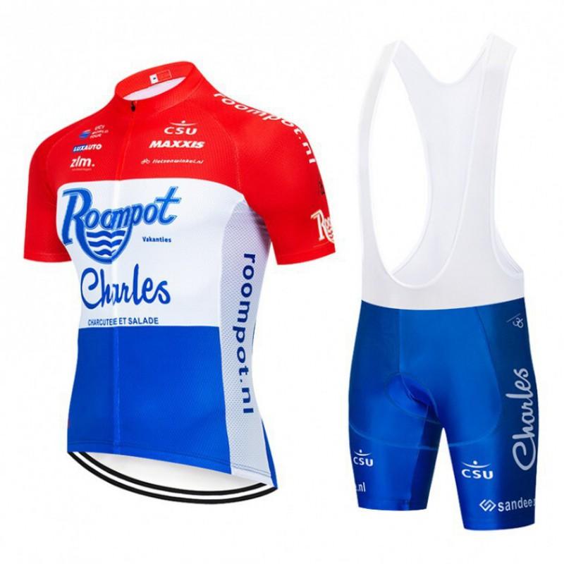 Mens Cycling Jersey Bib Shorts Set Road Bike Performance Wear Breathable Quick-Dry Compression Fit