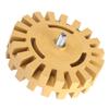 100mm 4in Grinding and Polishing Zigzag Teeth Shape Rubber Wheel Eraser(Shank)