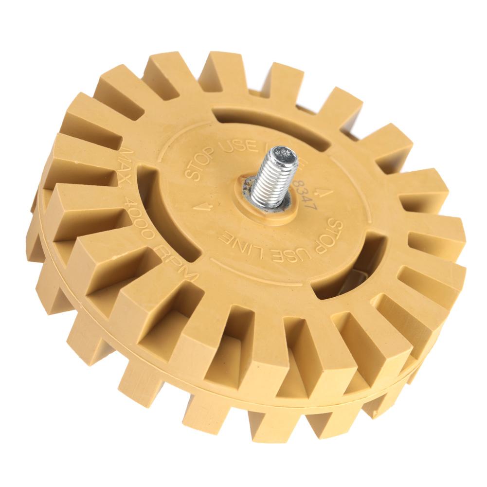 100mm 4in Grinding and Polishing Zigzag Teeth Shape Rubber Wheel Eraser(Shank)