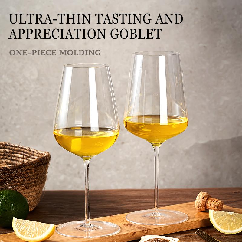 2PCS Ultra-thin Tasting And  Appreciation Goblets Collection Level Handmade Red Wine Glass Crystal Burgundy Bordeaux Goblet Art
