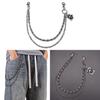 Punk Metal Halloween Waist Chain With Rose Skull Dual Layer Hip Accessory For Men And Women