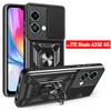 Slide Camera Cover for ZTE Blade A35E 4G Case Ring Kickstand Holder Full Protective Shockproof Phone Capa Funda