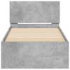 Vidaxl Bed Frame with Headboard, Concrete Grey, 75X190 Cm
