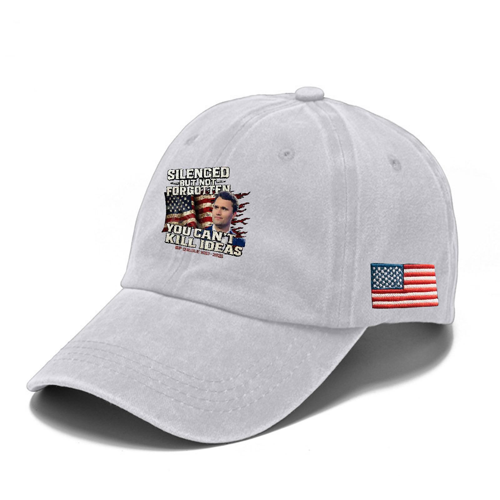 

Модные мужские и женские регулируемые бейсболки с принтом One Size белый