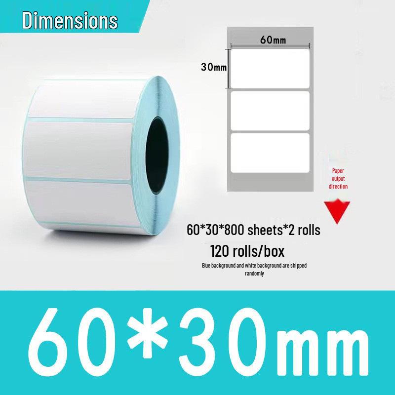Three-Proof Thermal Label Paper 100x100mm & 70x20mm - Customizable for Label Printing