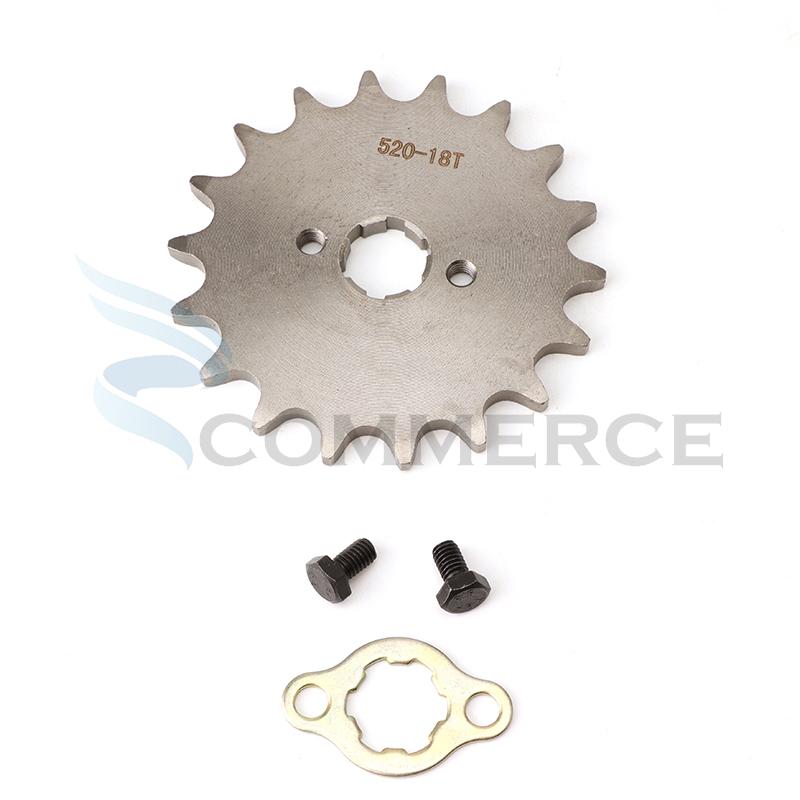 520# 20MM 10 11 12 13 14 15 16 18 19 20 21 22 Tooth Front Engine Sprocket for 150 200 250cc ATV Quad Dirt Bike Motorcycle Parts