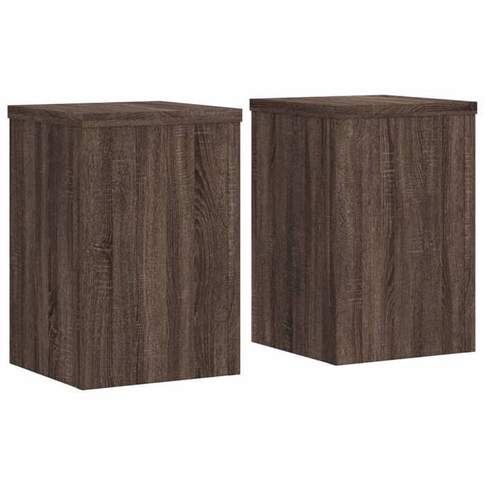 VidaXL Plant Stands 2 Pcs Brown Oak Engineered Wood, Flower Stand, Pot Stand, Plant Support 852903