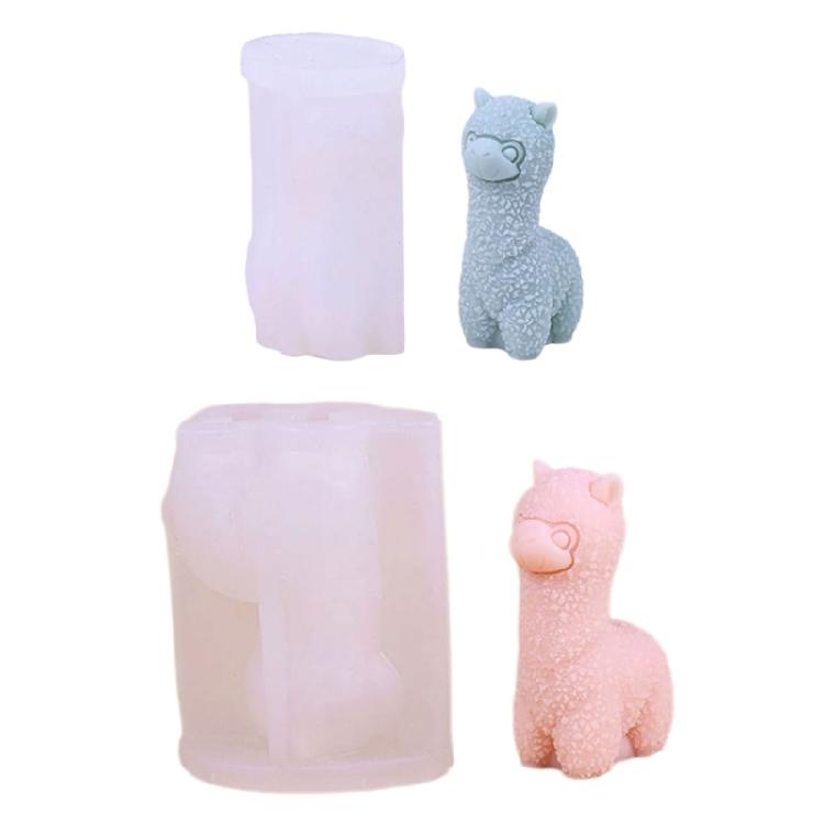 3D Alpacas Candle Silicone Mould Animal Resin Molds DIY Soap Molds Baking Molds