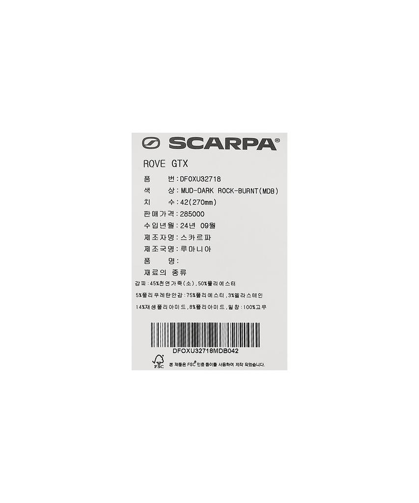 Scarpa Robe Gtx - Mud-Dark Rock-Burnt / Dfoxu32718
