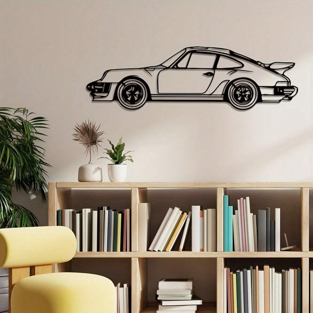 Iron Wall Art Sculpture Large Sports Car Metal Decor Gift for Home Office