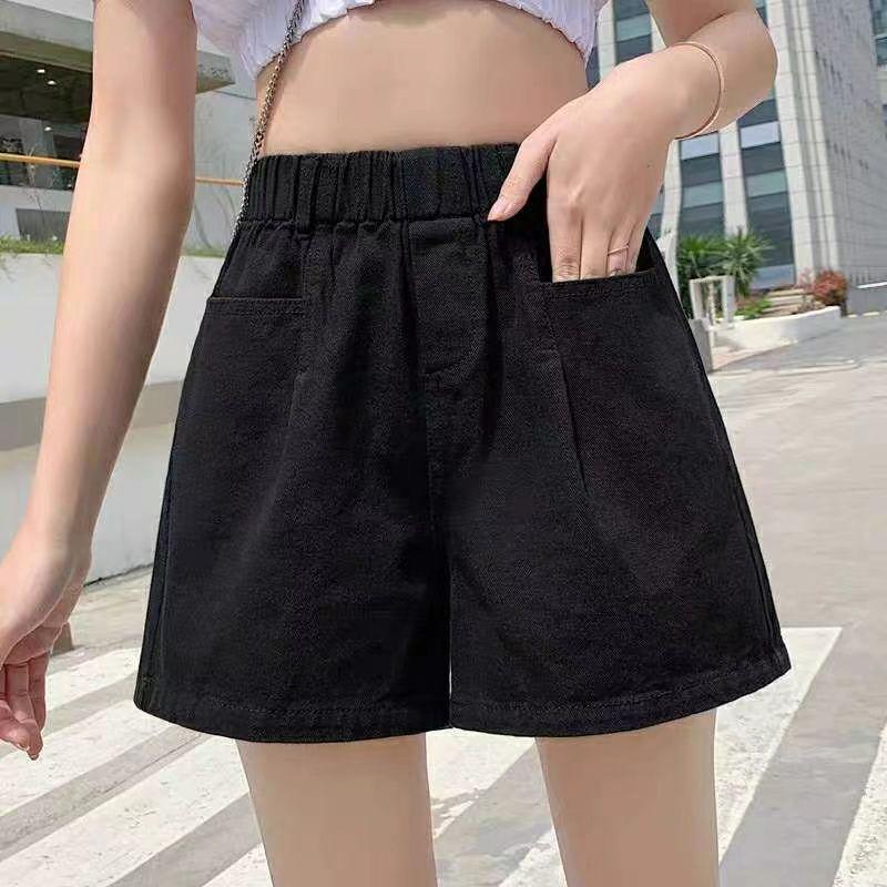 

Women s Summer Denim Wide-Leg High-Waist A-Line Shorts, Plus Size, Five-Point Length Extra Large 160-175 lbs