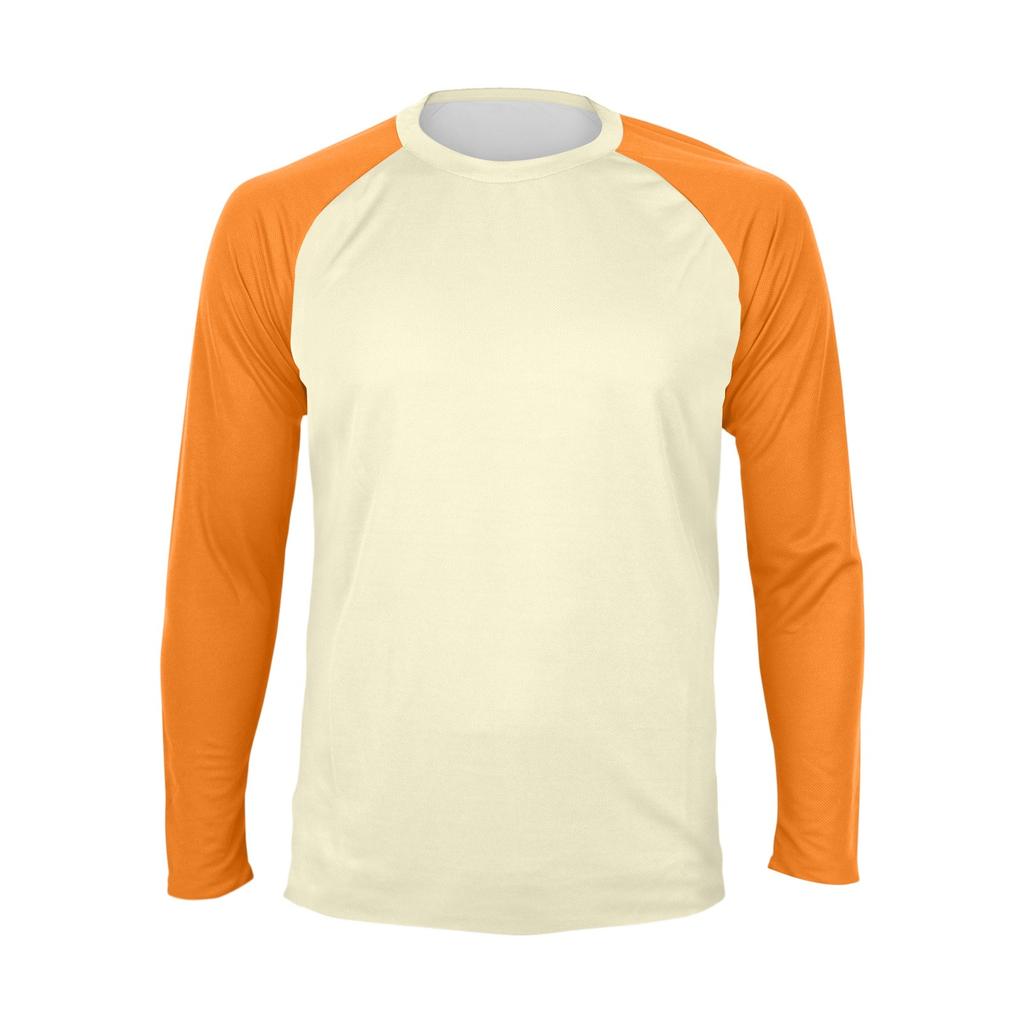 Pánské sportovní tričko s dlouhým rukávem raglánového střihu v kontrastních barvách