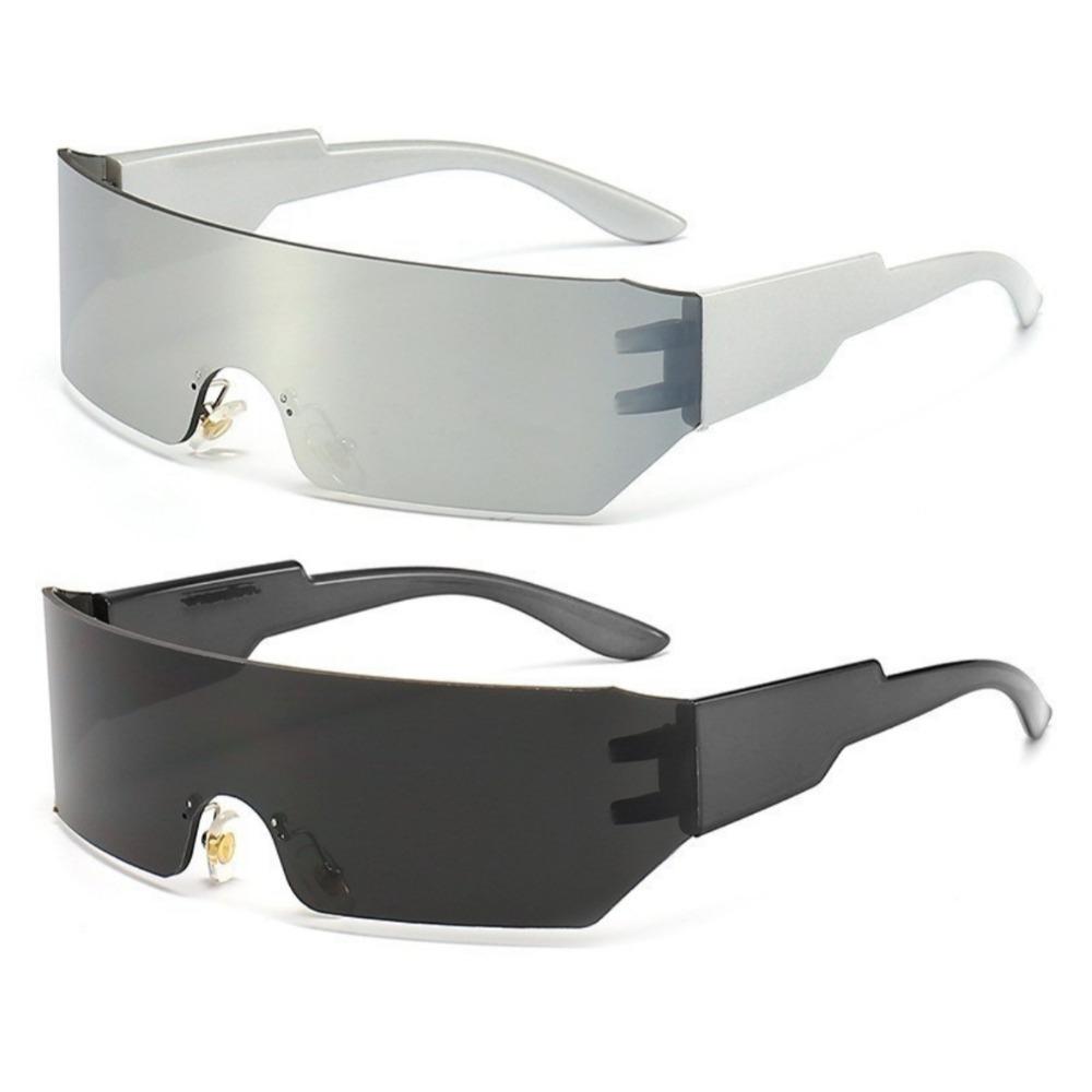 2 PCS Y2K Fashion Hip Hop Sunglasses Vintage Classic Shades for Women Men Aesthetic Original Eyewear