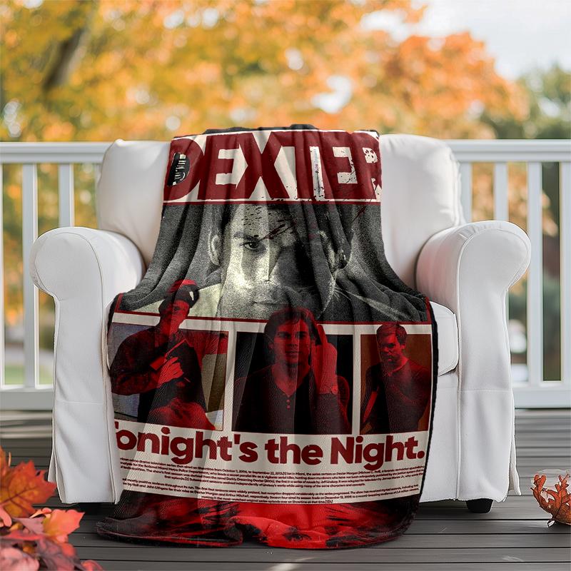 Dexter Flannel Blanket Soft Warm All-Season Throw, Design for Camping, Car Travel, Hiking Sofa, Bed, Office Perfect Gift for Parties