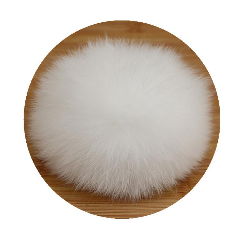 Fur Whole Leather Snap Button Fox Hair Large Hairball Clothing Shoes And Hats Accessories 9-14Cm Bag Plush Pendant