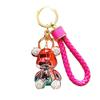 Bear Resin Cartoon Keychain With Lovely Rhinestones Ideal For Gifts Various