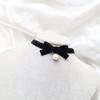 Belle Girl Style Sweet Accessory, Burgundy Necklace, Black Velvet with Collar, Choker Collarbone Chain, Necklace