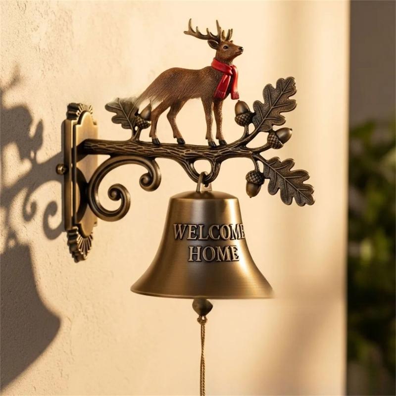 Metal Christmas Entry Doorbell Seasonal Welcome Sign Impermeable Plan Quick Arrange Gift Concept for Home Shop Decors