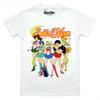 New Adult TShirt for Sailor Moon Anime Sailor Guardians Standing in Formation Under The Logo Bold Street Retro Style TShirt