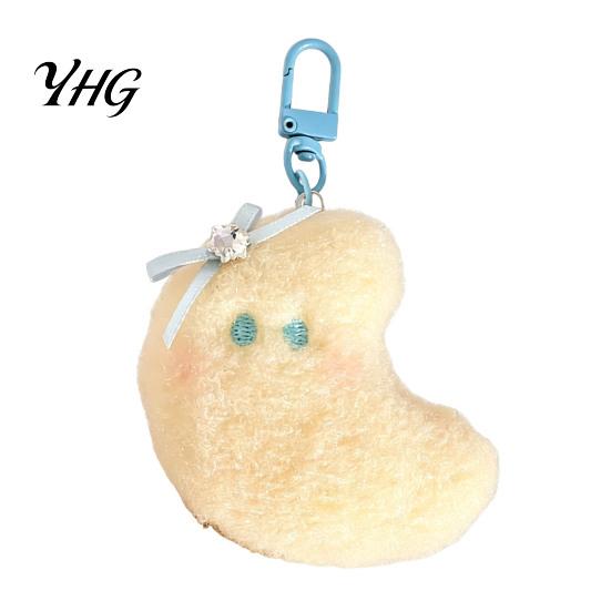 Mini Stuffed Pendants for Schoolbags Star Moon Plush Pendant, Cute Keychain Charm Soft Fabric Decorations with Blush Face Lobster Clasp, Pendant