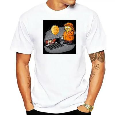 2024 Short Sleeves Tee Shirts New Tops  Print Letters Men It Stephen King Krusty Ralph T Shirt