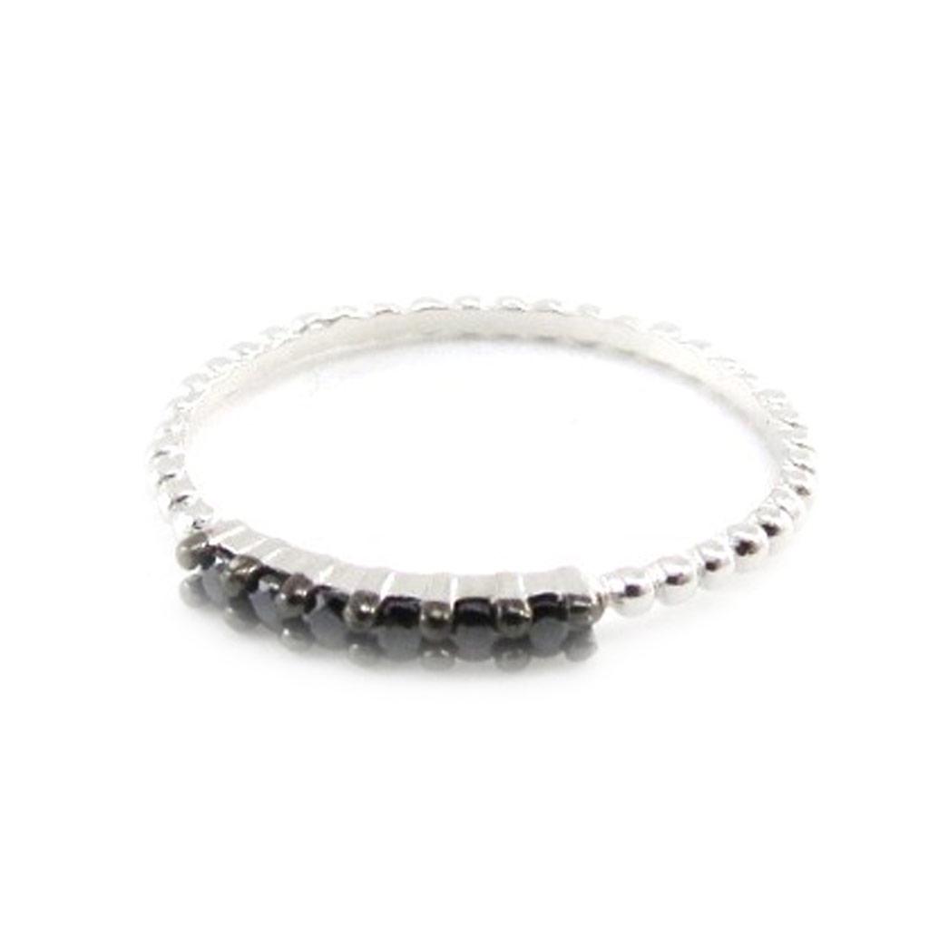 Silverring 'Goddess' svart silver (rhodiumpläterad) - 1 mm