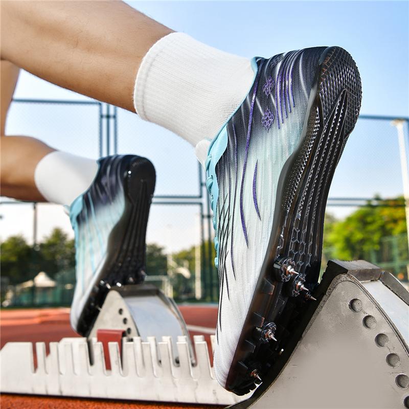 New Men'S And Women'S Track And Field Shoes With Studs For Sprinting, Hurdles, Long Jump, Field Training, And Competition